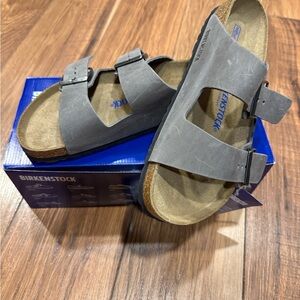 Birkenstock Arizona Two-Strap Sandals in Grey